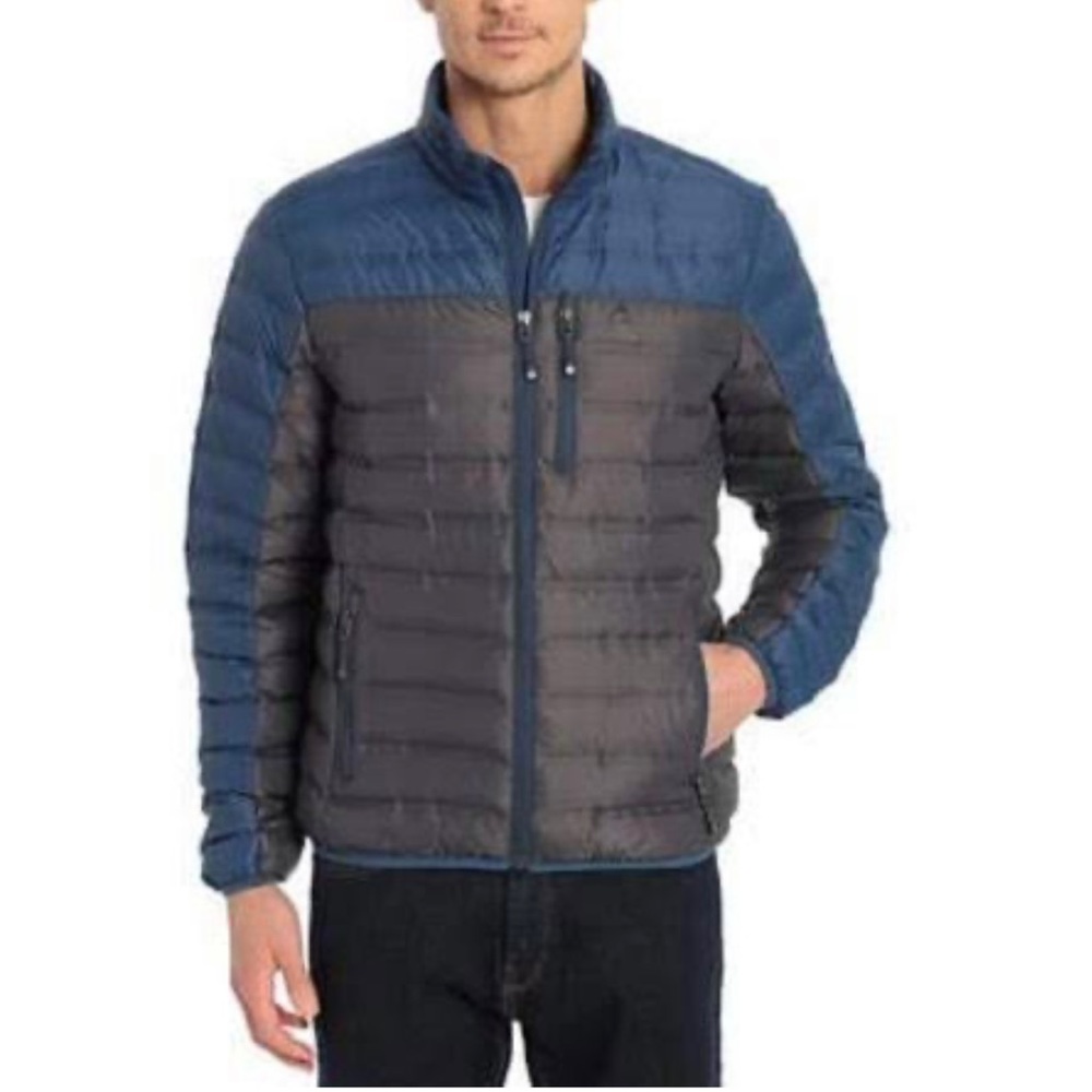 Gerry Mens Seamless Performance Sweater Down Warmth Lightweight Full Zip Jacket.